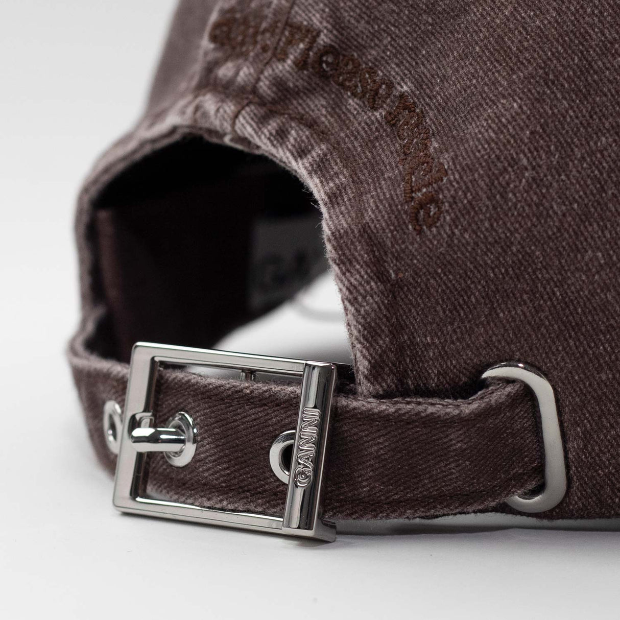 WASHED COTTON CANVAS CAP, Chocolate Plum