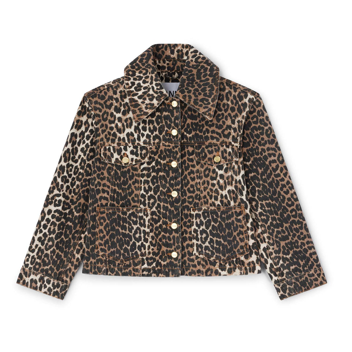 PRINT DENIM JACKET, Almond Milk