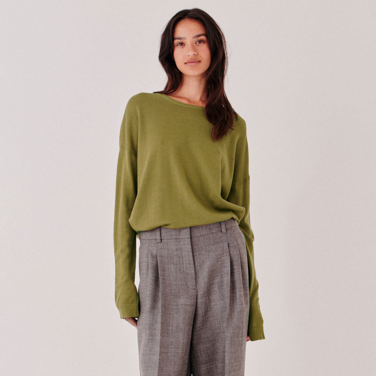BERGEN SWEATER, Matcha Green