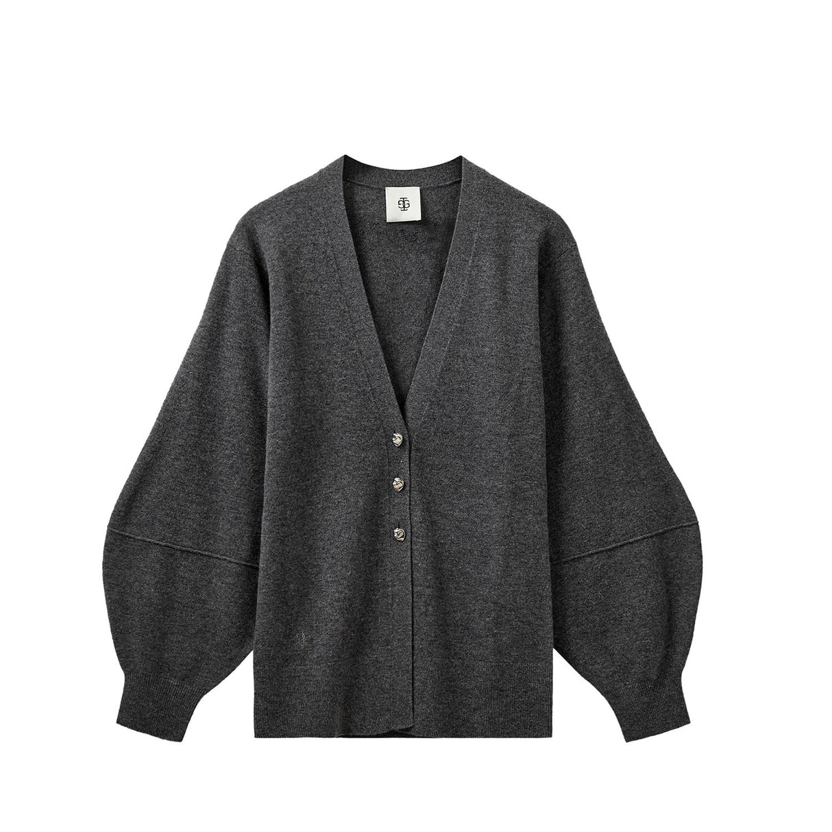COMO SLEEVE CARDIGAN, Grey Melange