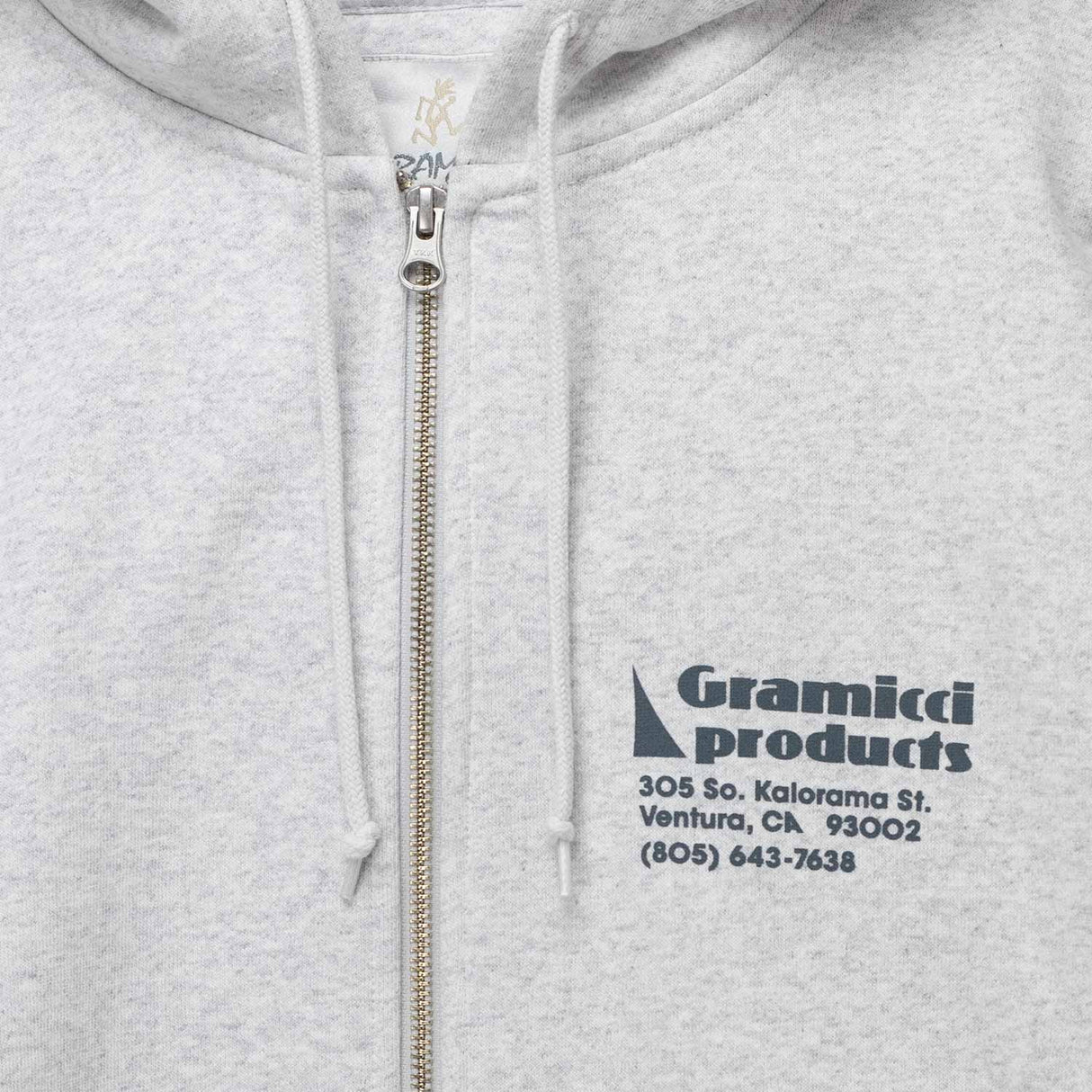 Gramicci G-SAIL ZIP HOODED SWEATSHIRT, Heather Ash