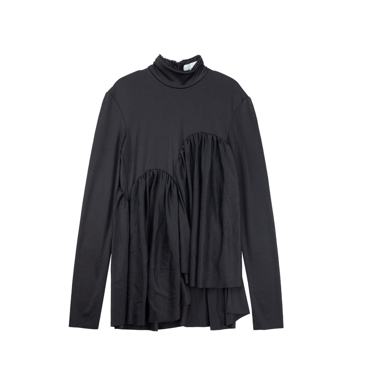 Hedvig ECLIPSE ASSYMETRIC TURTLENECK TOP, Black