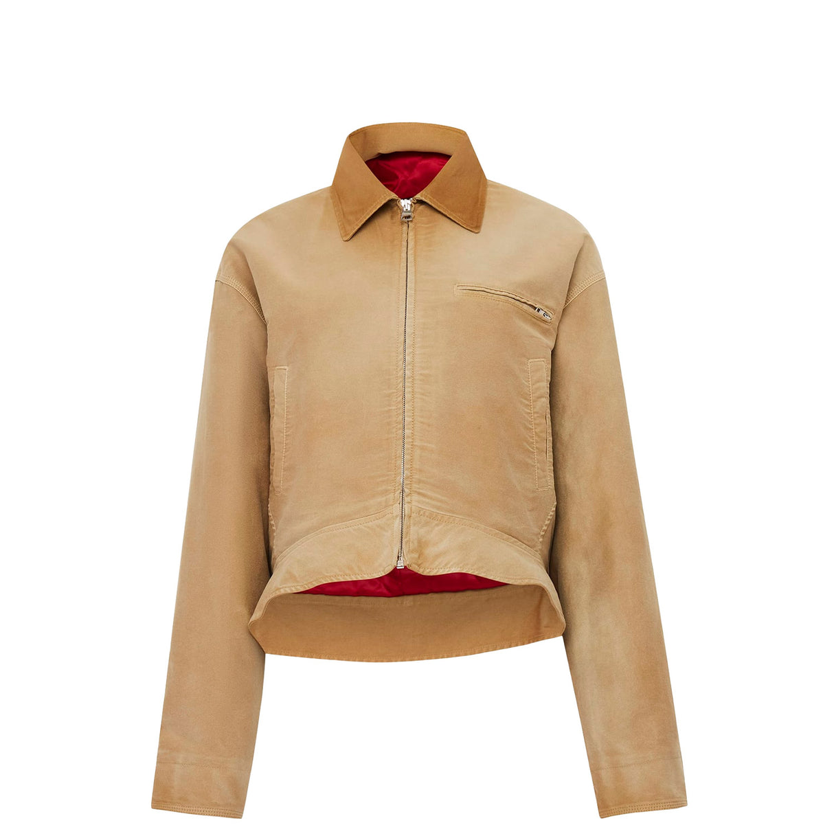 JW Anderson CURVED HEM WORKWEAR JACKET, Light Tobacco
