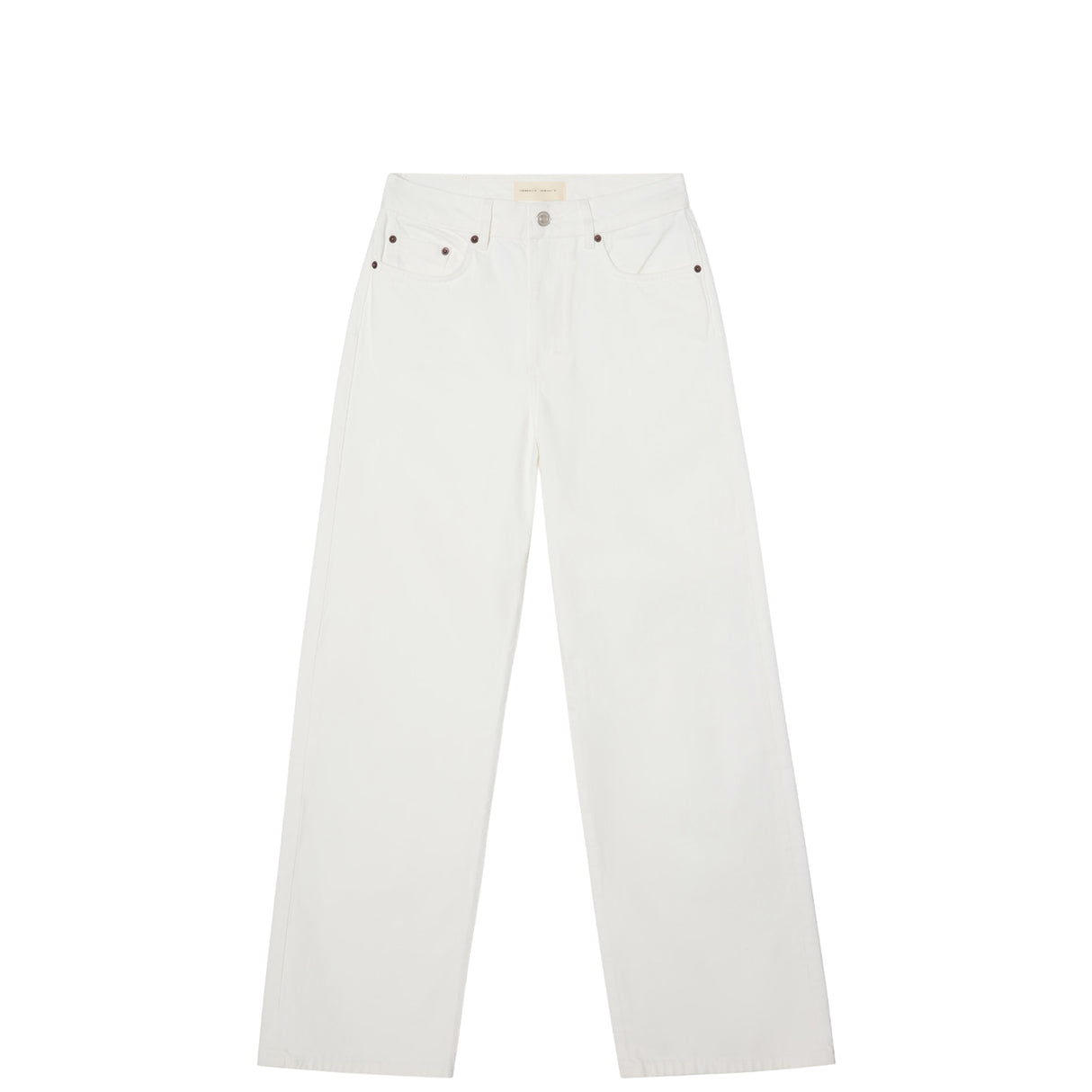 White jeans on a white background