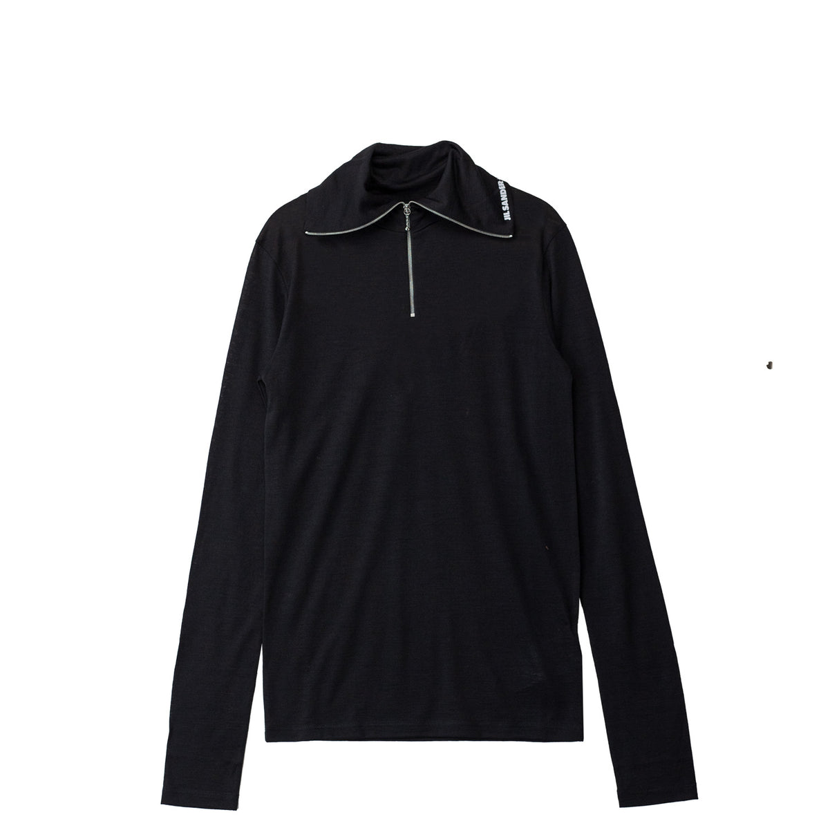 Jil Sander T-SHIRT 021 TN LS W/ZIP, Black