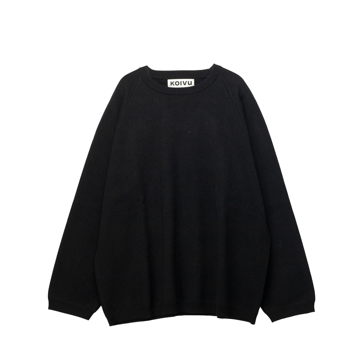 O-NECK KNIT, Black