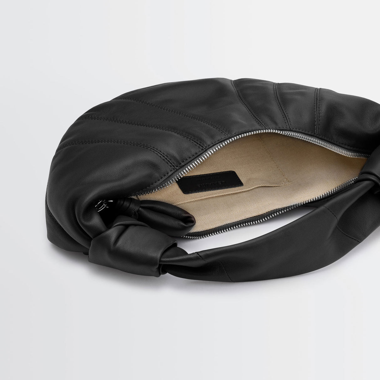 Lemaire MINI FORTUNE CROISSANT BAG, Black