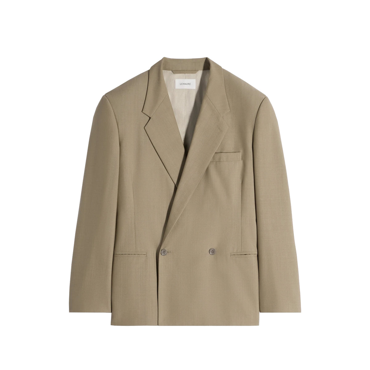 Lemaire DOUBLE BREASTED TAILORED JACKET, Hay Green – Beamhill