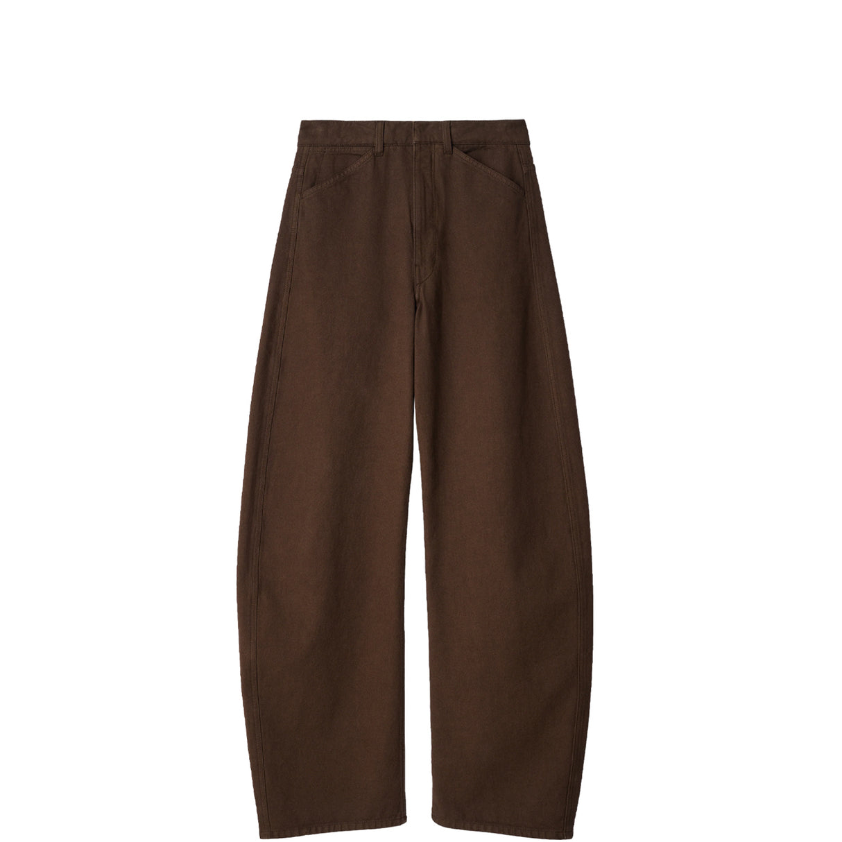 Lemaire HIGH WAISTED CURVED PANTS, Ristretto
