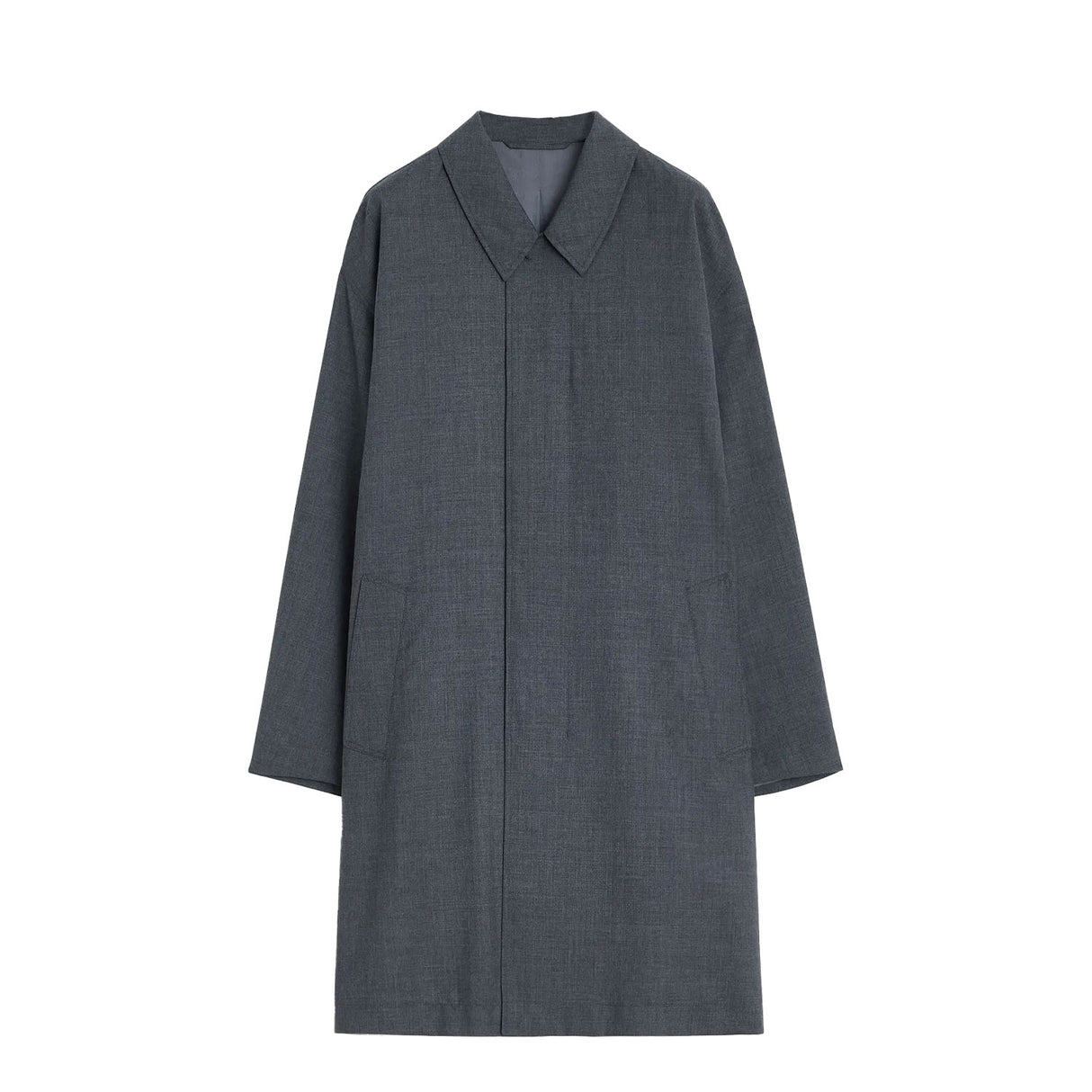 Lemaire LIGHT TAILORED OVERCOAT, Grey Melange