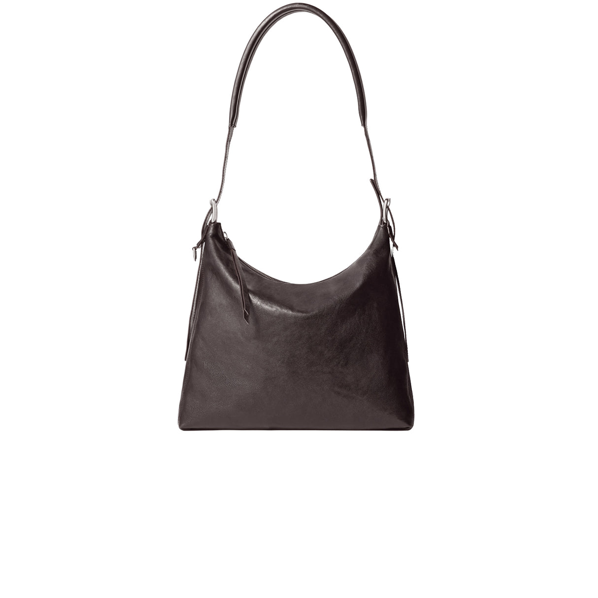 Lemaire SMALL BELTED HOBO BAG, Dark Chocolate