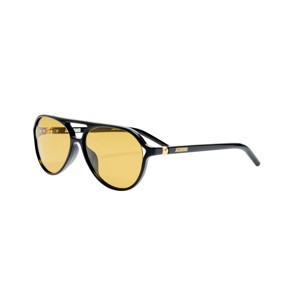 Linda Farrow X Jacquemus PASTRO SUNGLASSES, Black/Yellow