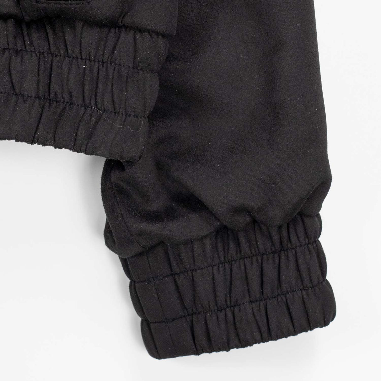 MISBHV STAR FAUX SUEDE TRACK JACKET, Black