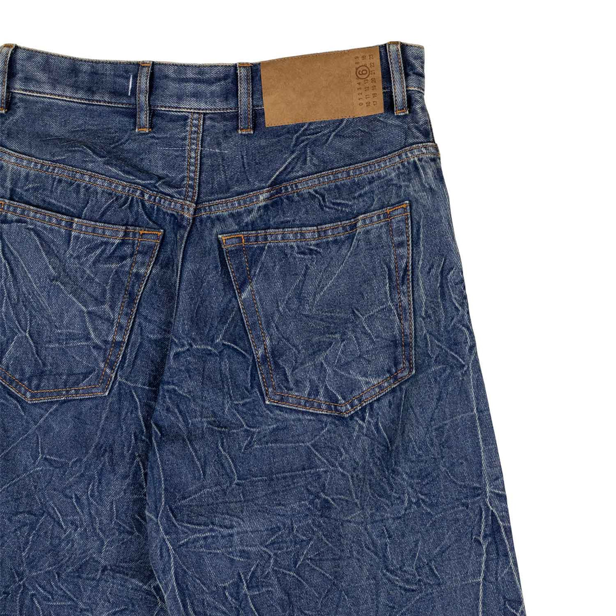 MM6 CRINKLE WASH DENIM, Washed Blue - Image 3
