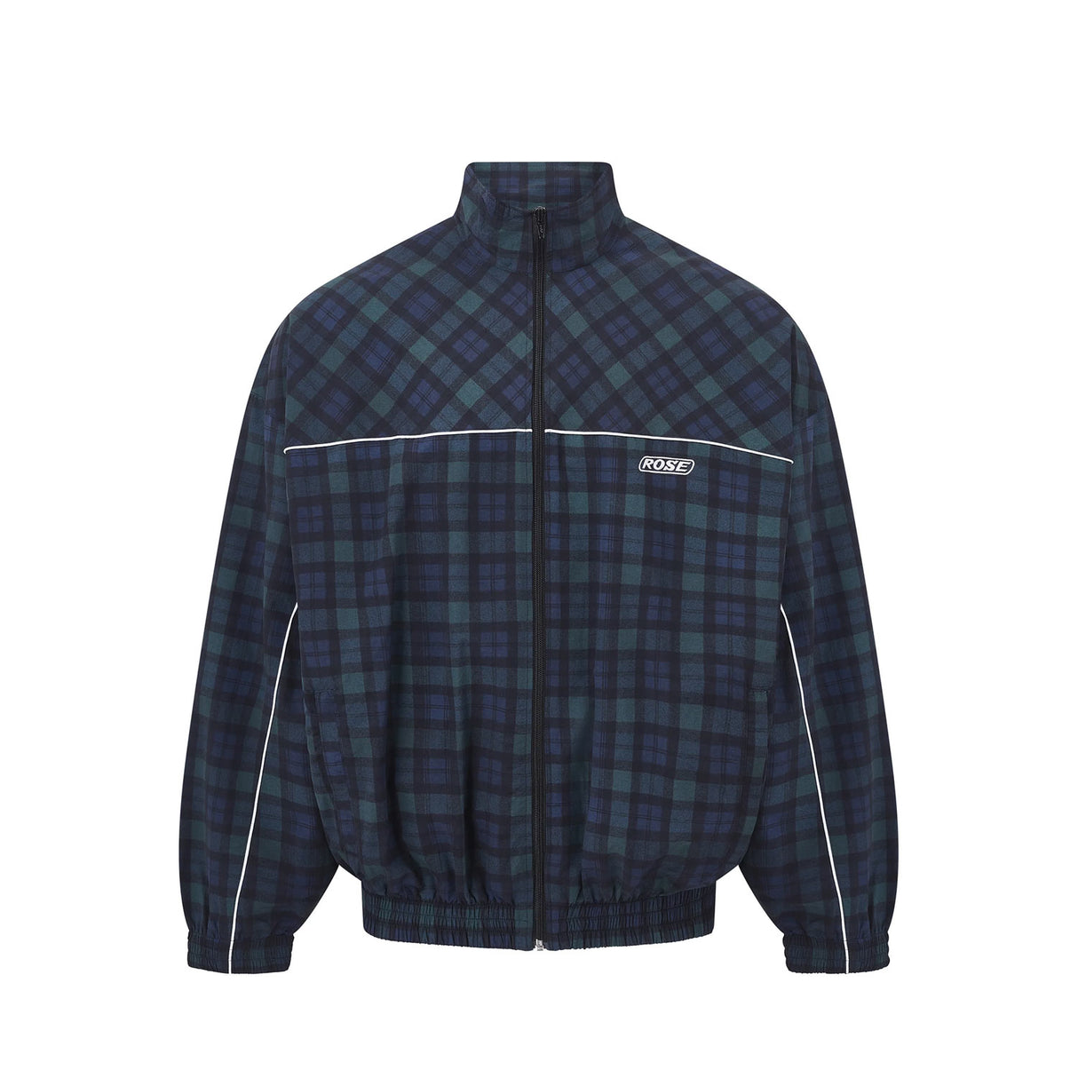 Martine Rose OVERSIZED TRACK JACKET, Black Tartan