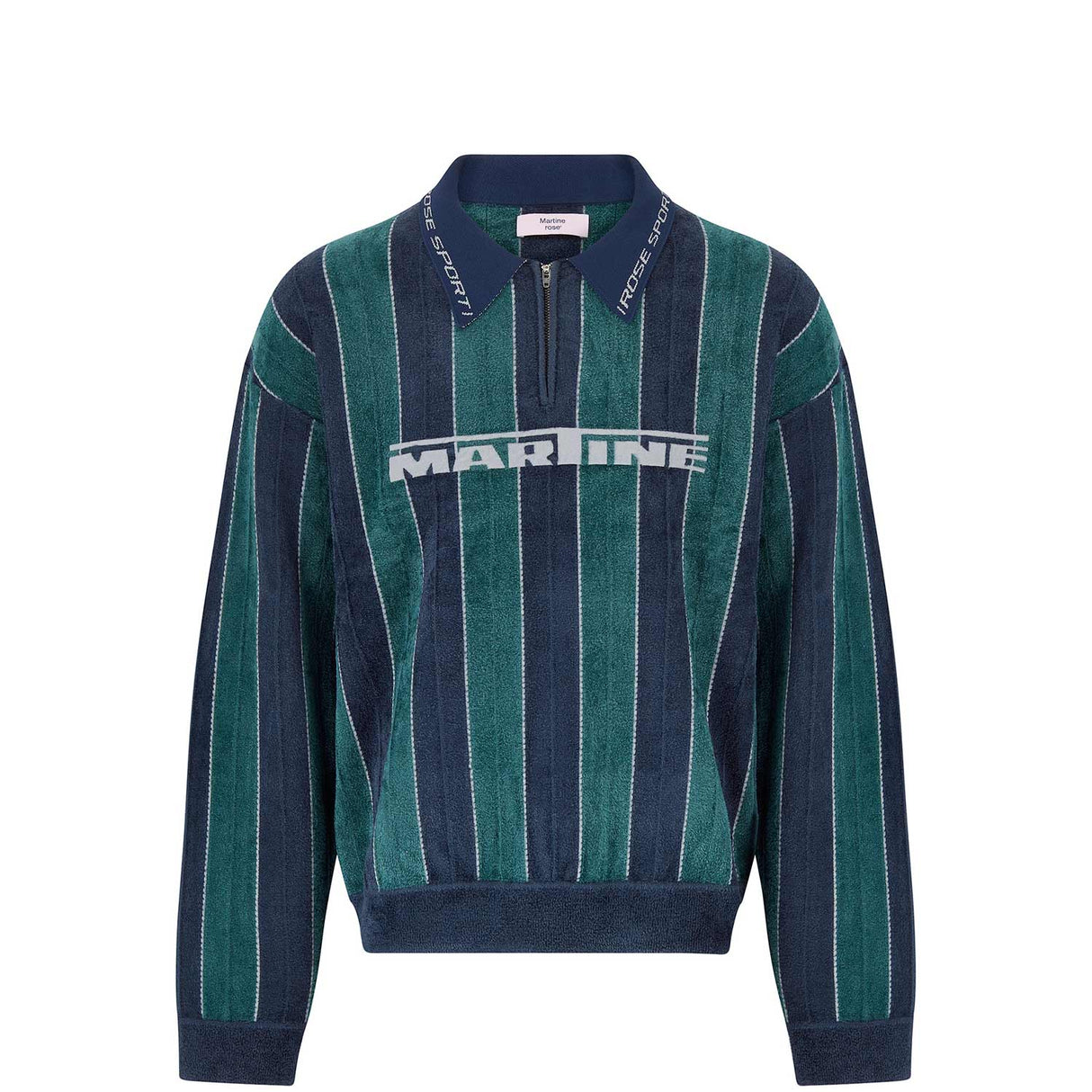 Martine Rose SPORTY LOGO POLO, Green/Navy