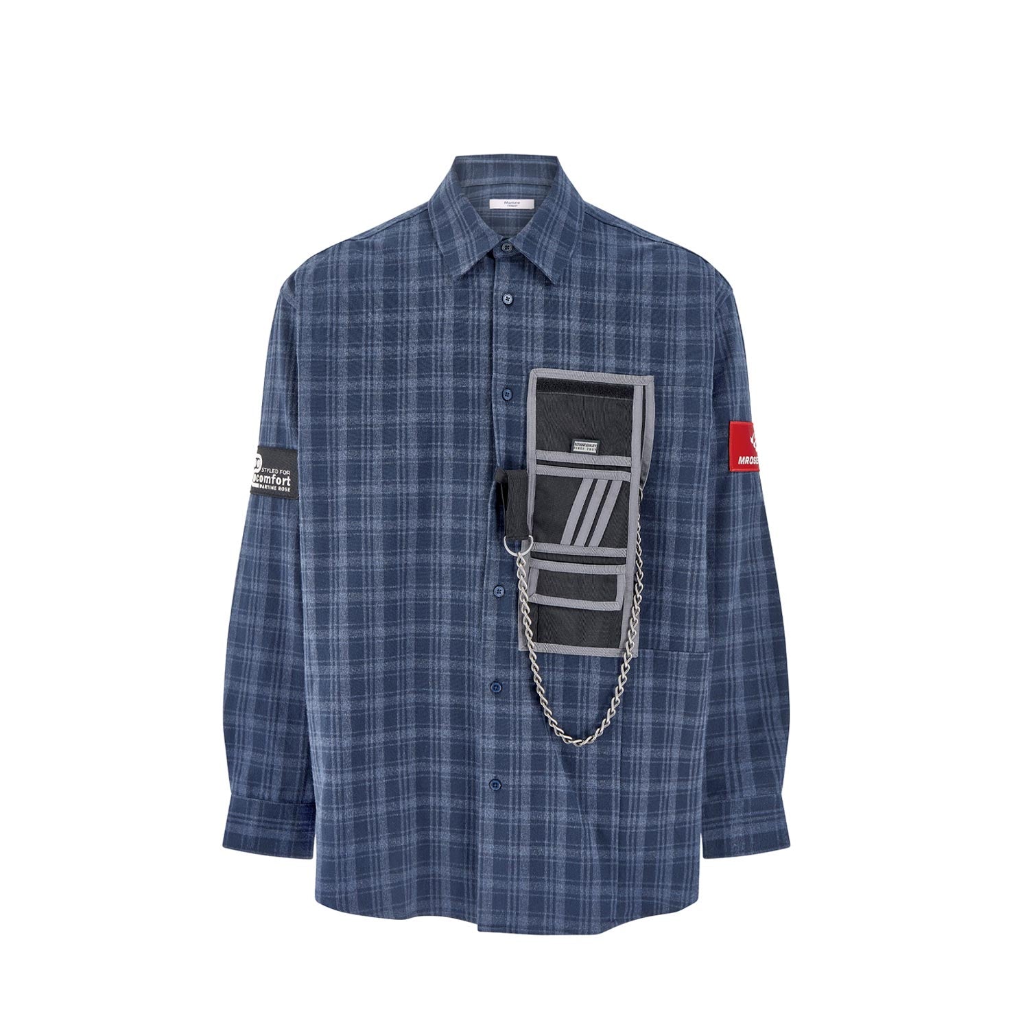 Martine Rose WALLET SHIRT, Blue/Navy – Beamhill