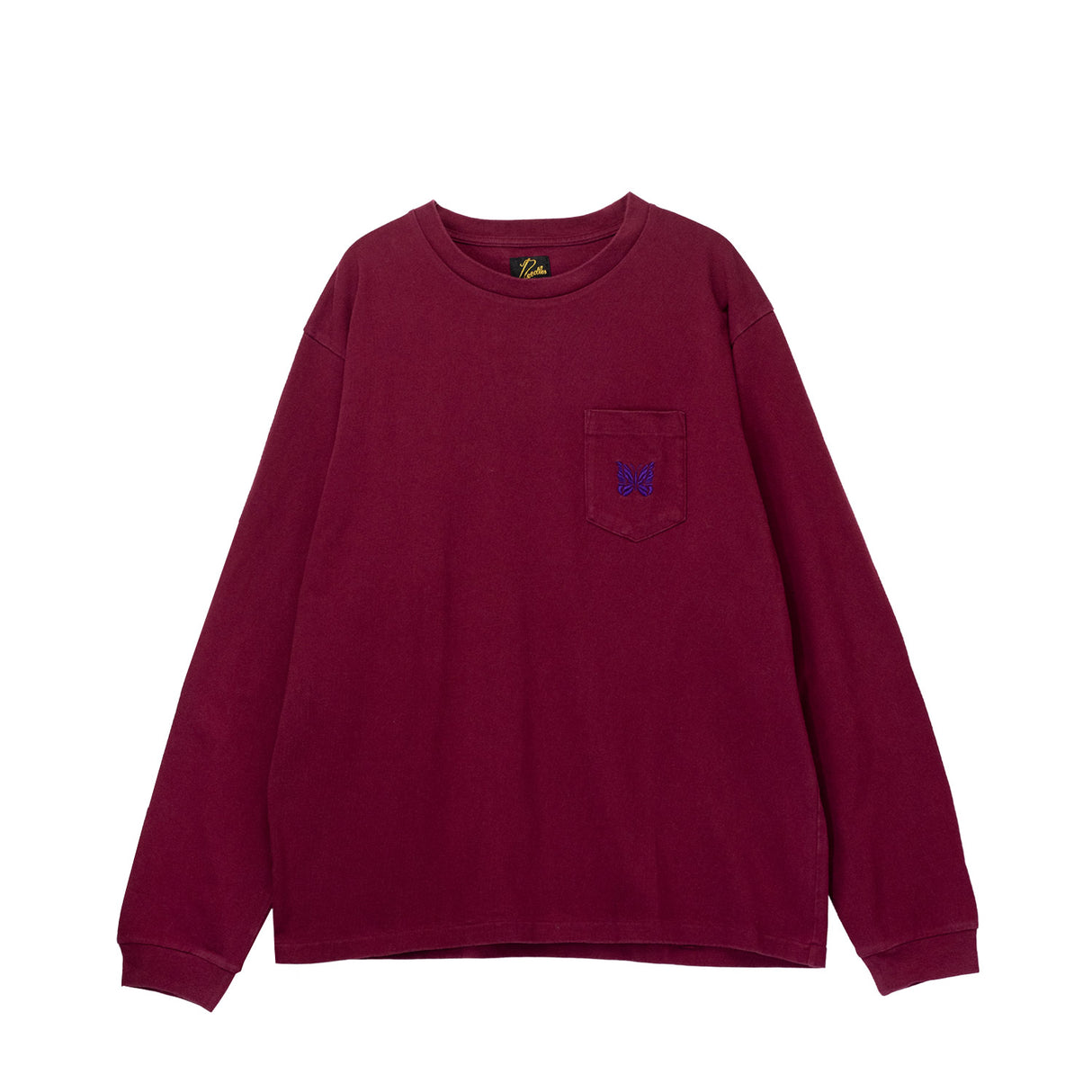 Needles L/S POCKET TEE, Burgundy