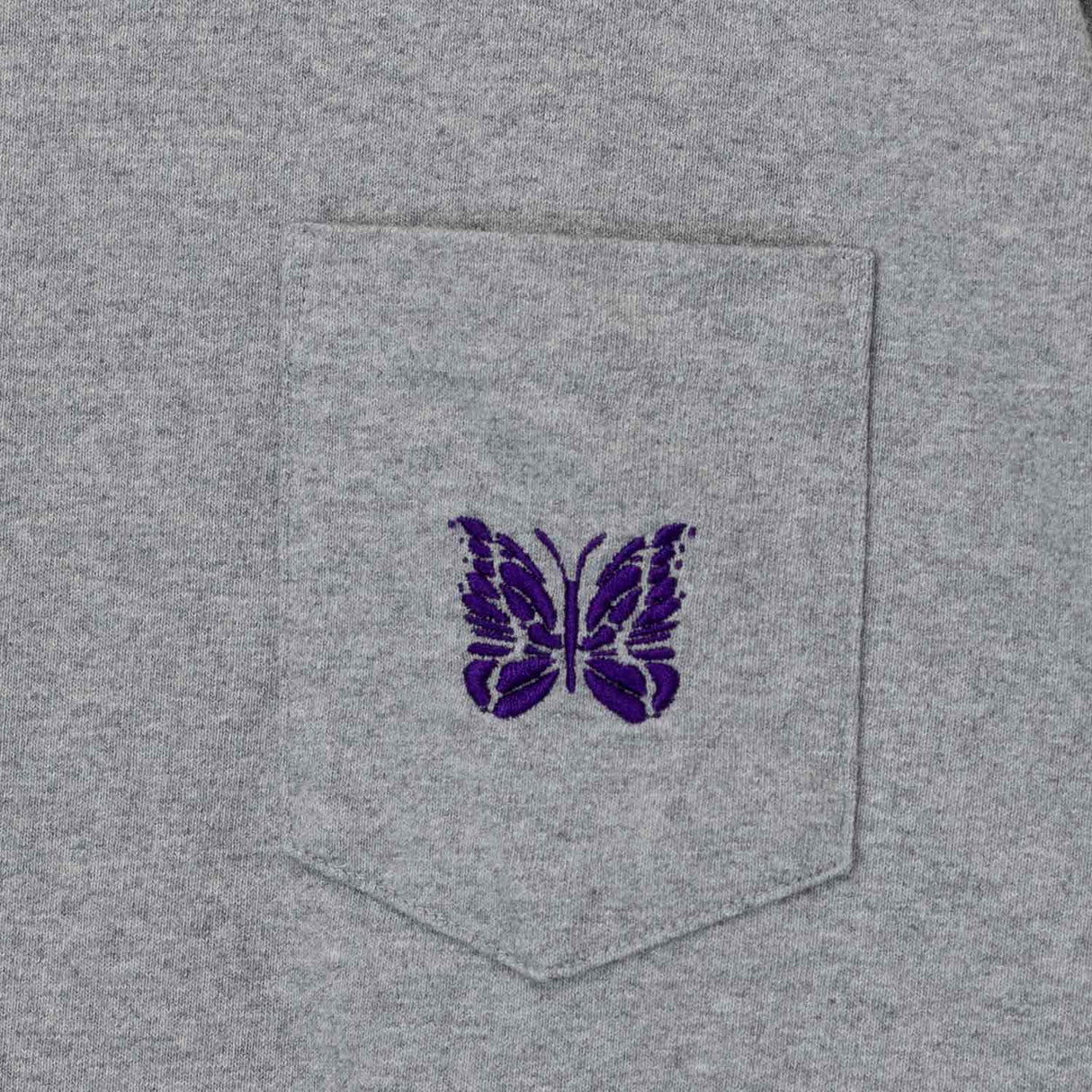 Needles L/S POCKET TEE, Heather Grey