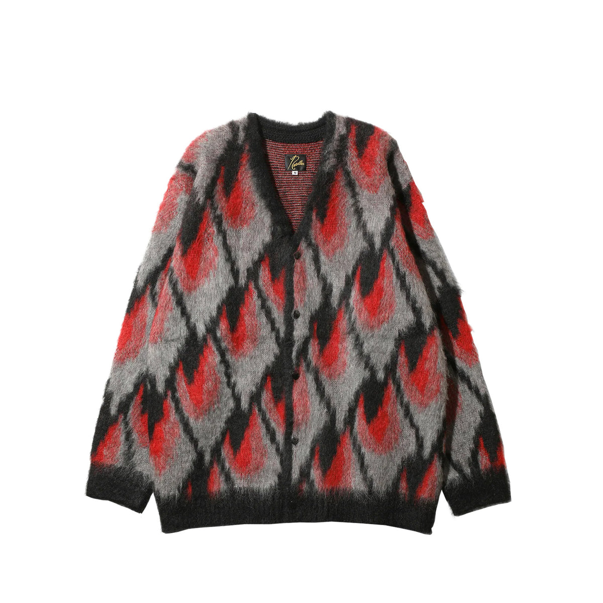 Needles MOHAIR CARDIGAN, Black/Red