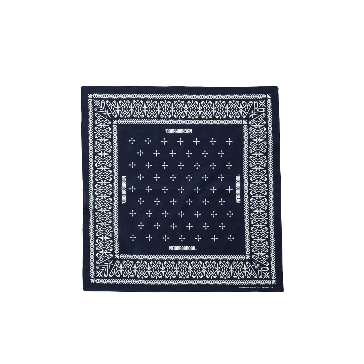 Neighborhood CROSS PATTERN BANDANA, Navy