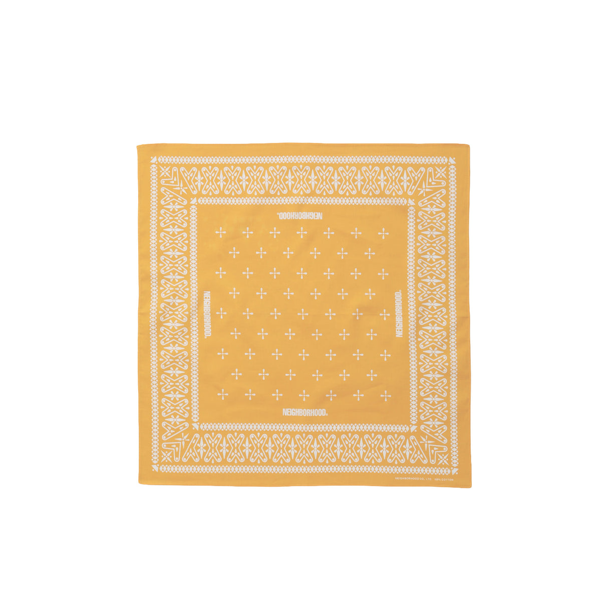 Neighborhood CROSS PATTERN BANDANA, Yellow