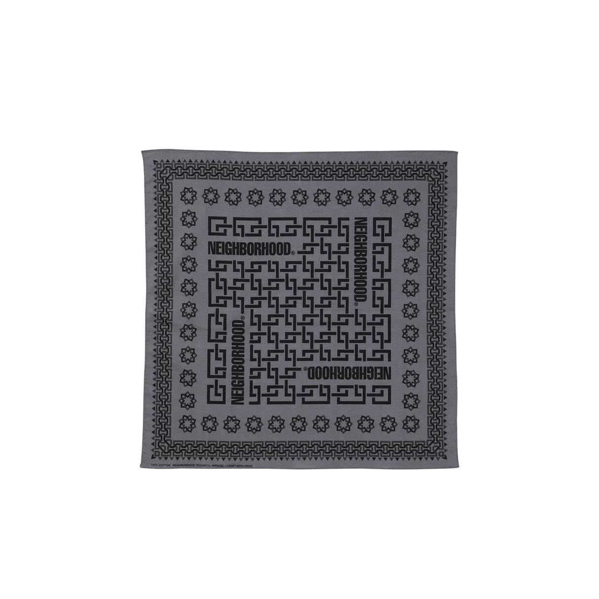 Neighborhood GEOMETRIC PATTERN BANDANA, Grey