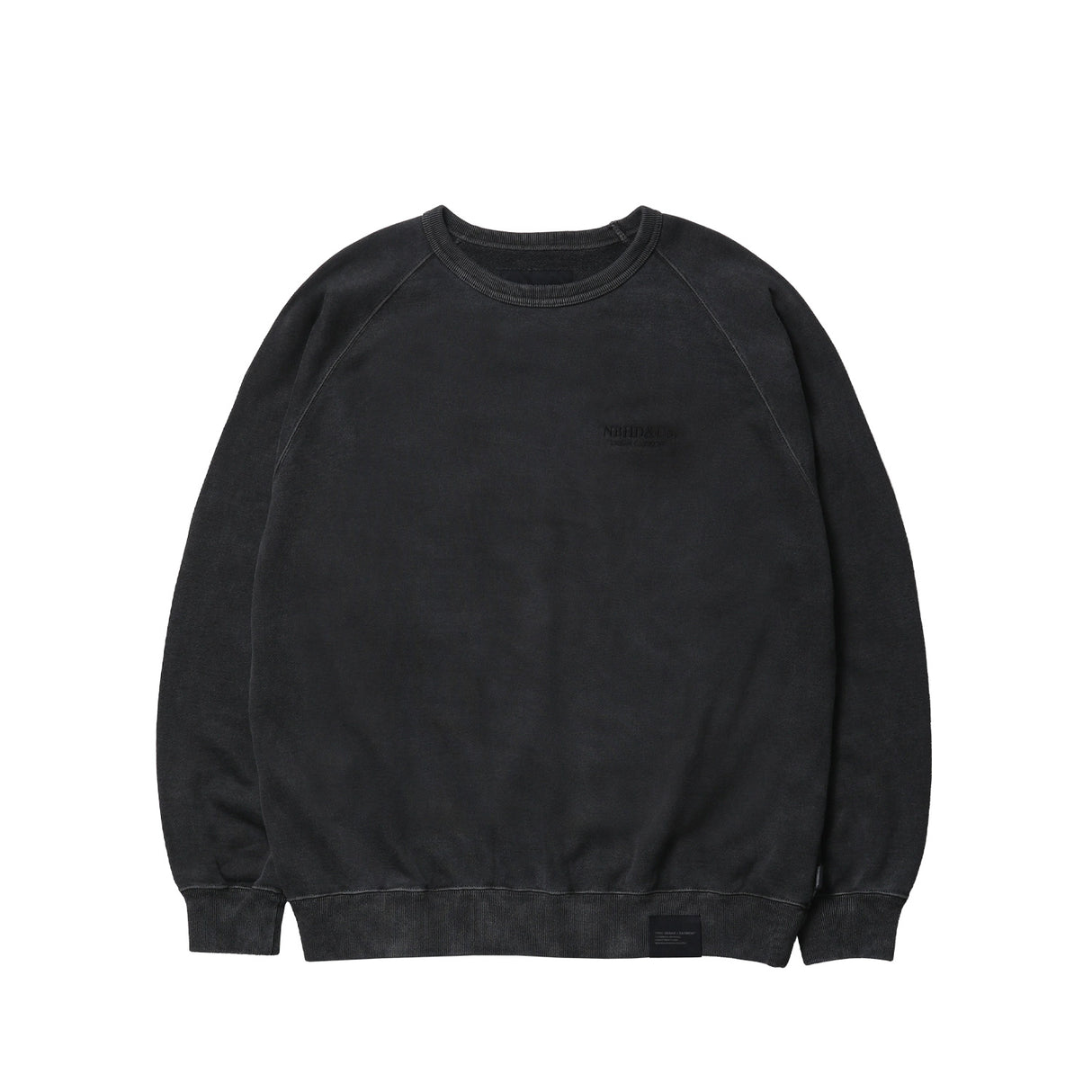Neighborhood PIGMENT DYED CREWNECK LS, Black