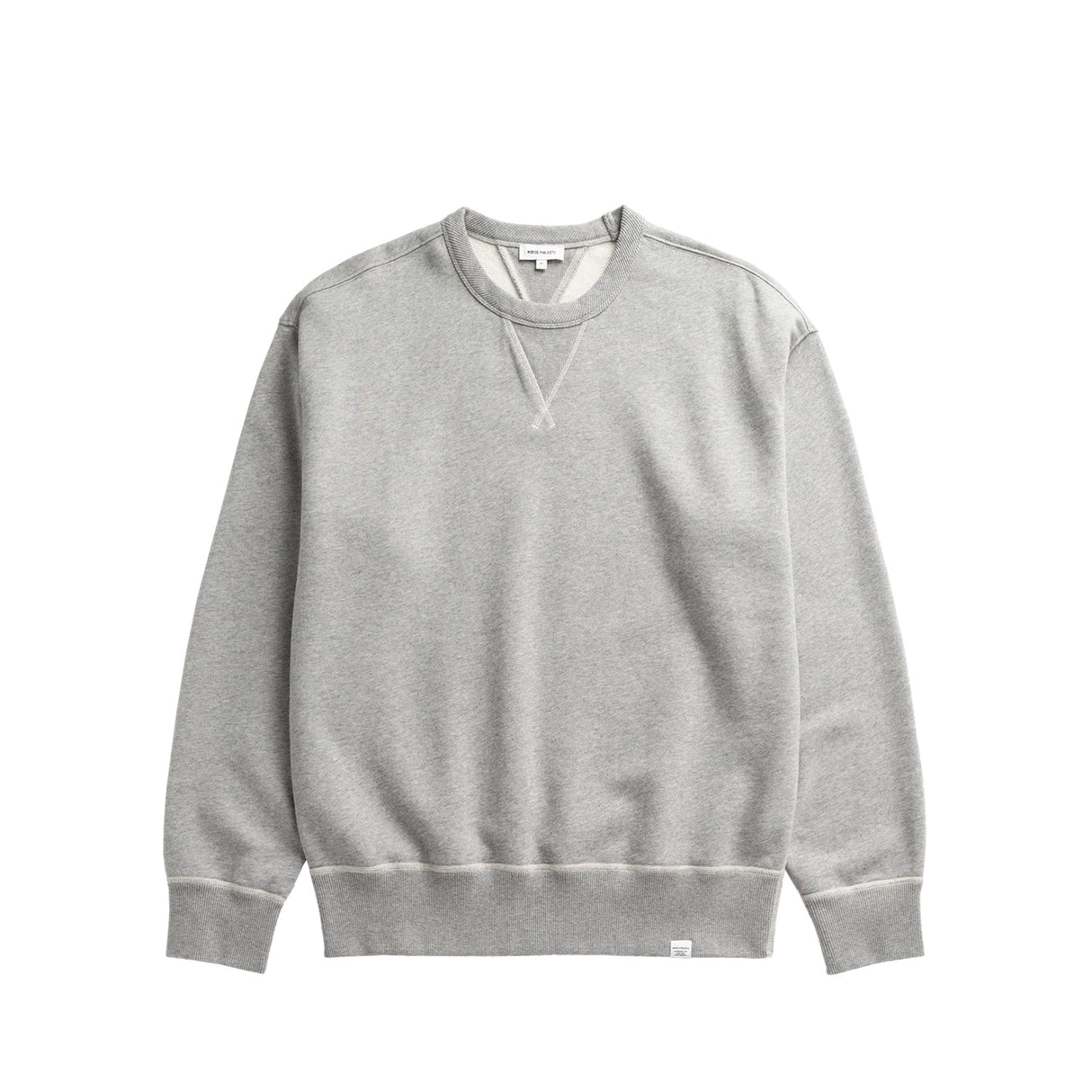 Norse Projects GILJA BRUSHED DIAGONAL COTTON SWEATSHIRT, Grey Melange