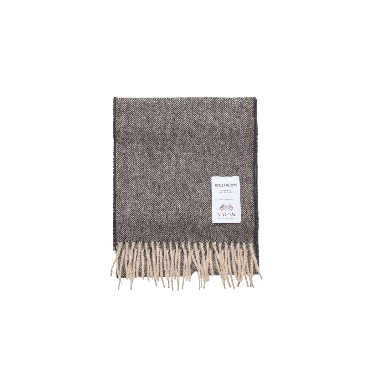 Norse Projects MOON MERINO LAMBSWOOL SCARF, Seal Brown