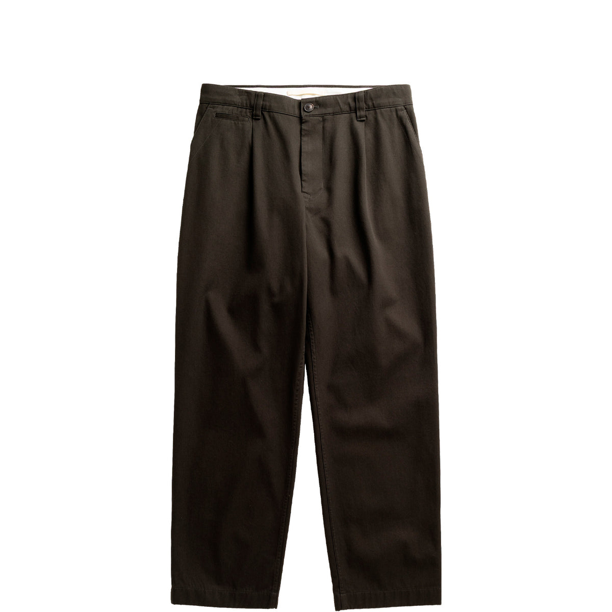 Norse Projects VOLDA PLEATED COTTON TWILL TROUSER, Beech Green