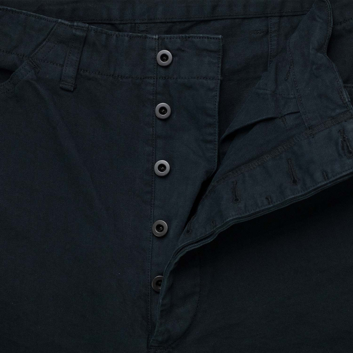 USMC HERRINGBONE WIDE FIT UTILITY TROUSERS, Black