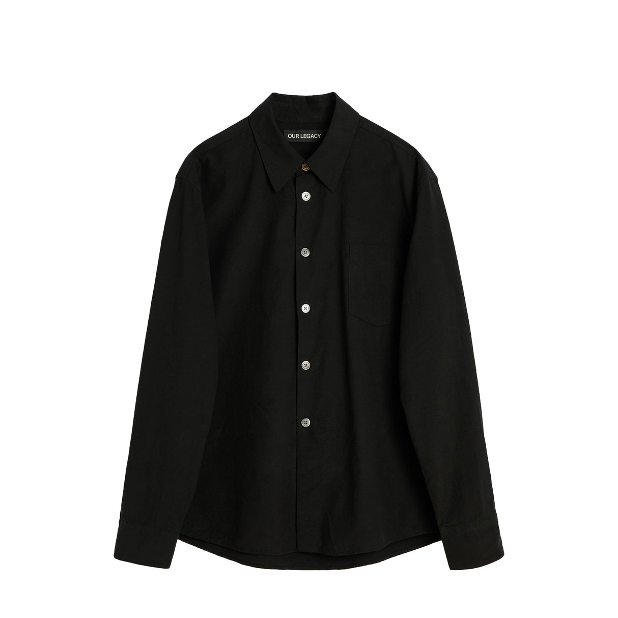 Our Legacy BEYOND SHIRT, Black Casual Liquid Poplin