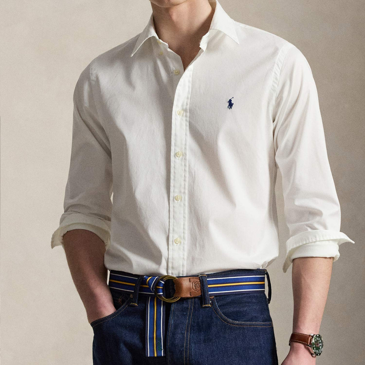 Polo Ralph Lauren LONGSLEEVE SPORT SHIRT, White