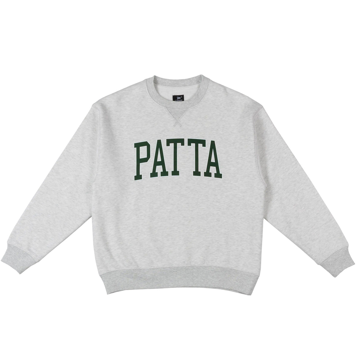 Patta ARC LOGO CREWNECK SWEATER , Light Grey Melange