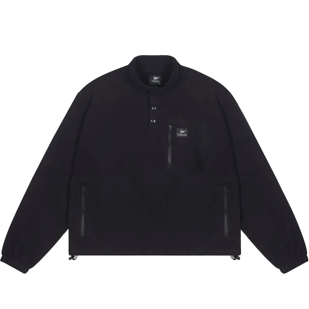 Patta SHERPA FLEECE OVERHEAD SWEATER, Black