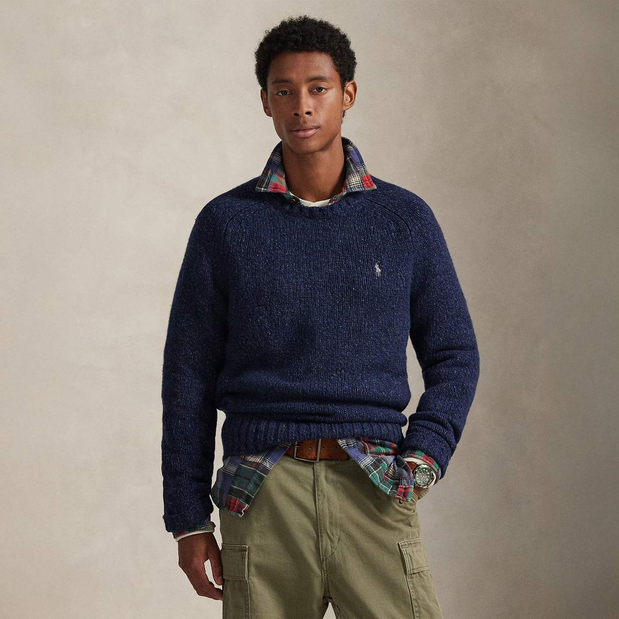 Polo Ralph Lauren LONGSLEEVE PULLOVER, Ancient Navy Marl