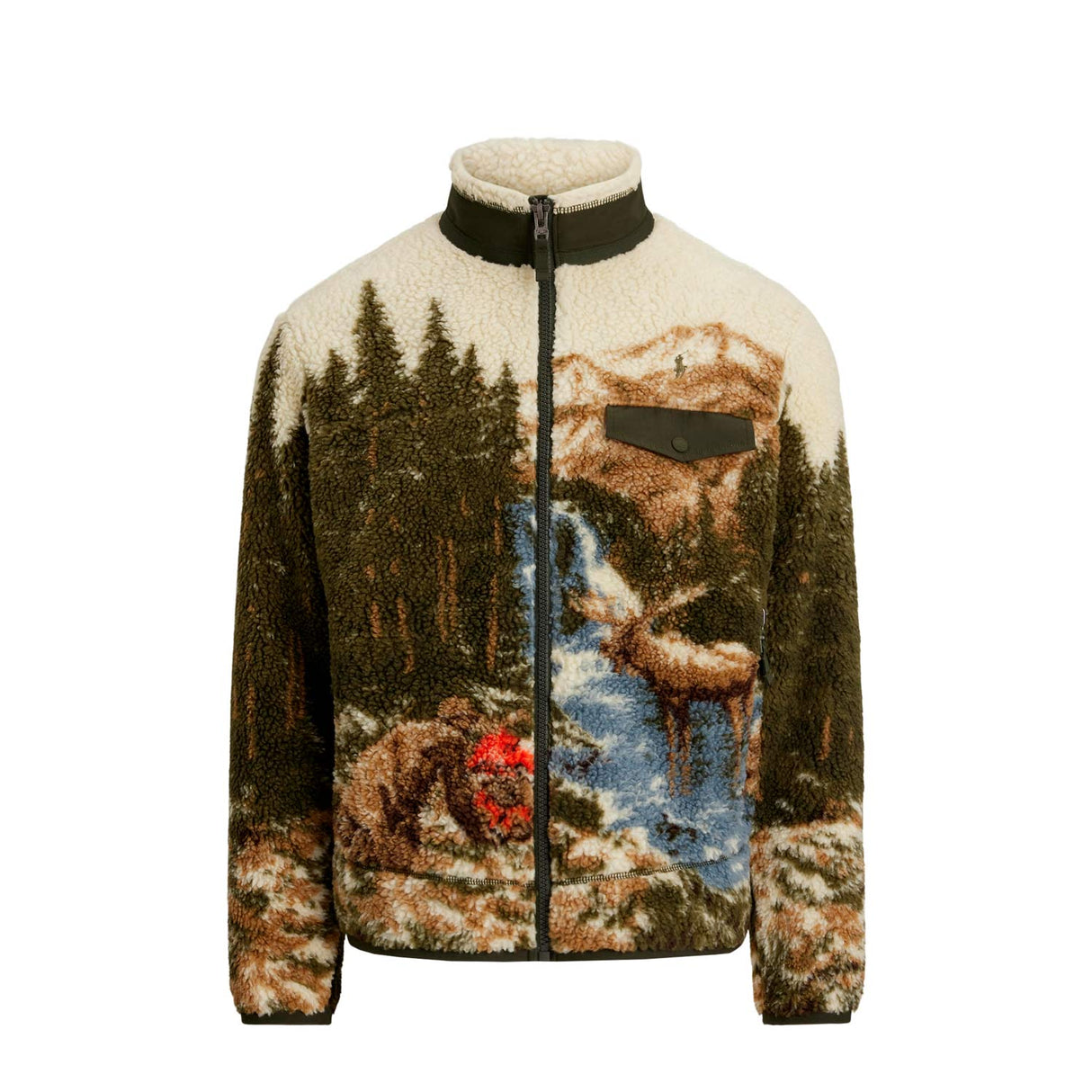 Polo Ralph Lauren PILE FLEECE GRAPHIC JACKET, Outdoorsman Scenic