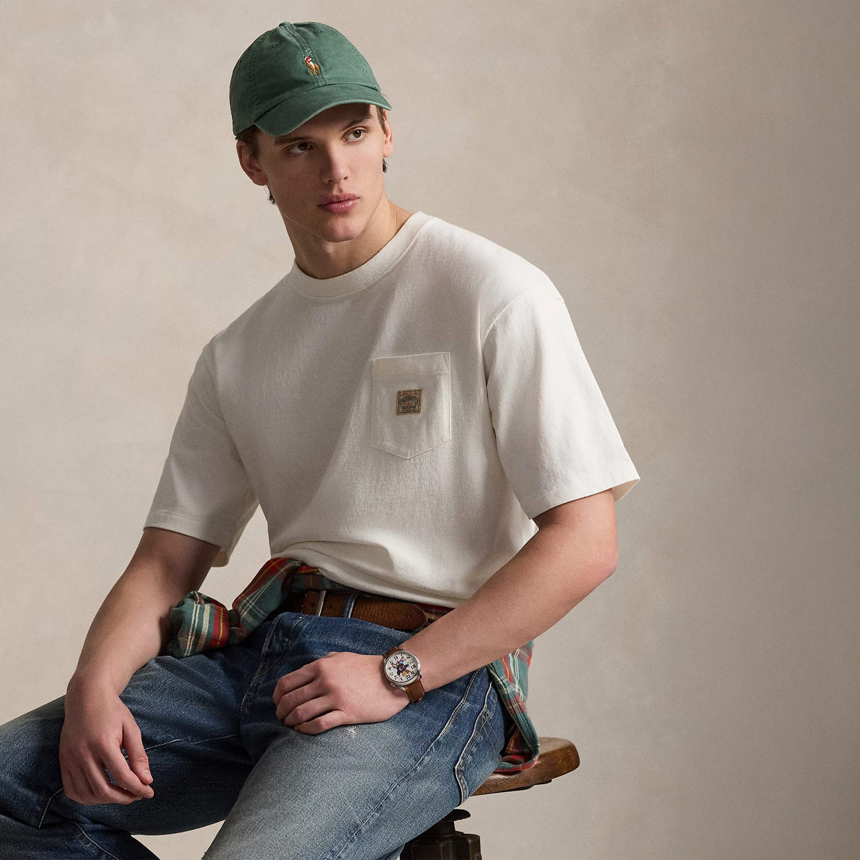 Polo Ralph Lauren RELAXED FIT HEAVYWEIGHT JERSEY T-SHIRT, White