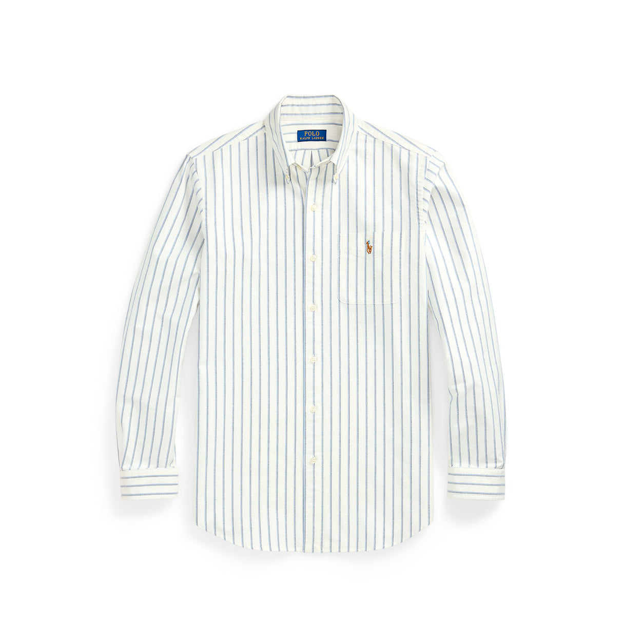 POLO Ralph Lauren STRIPED BUTTON-DOWN SHIRT, White/Blue