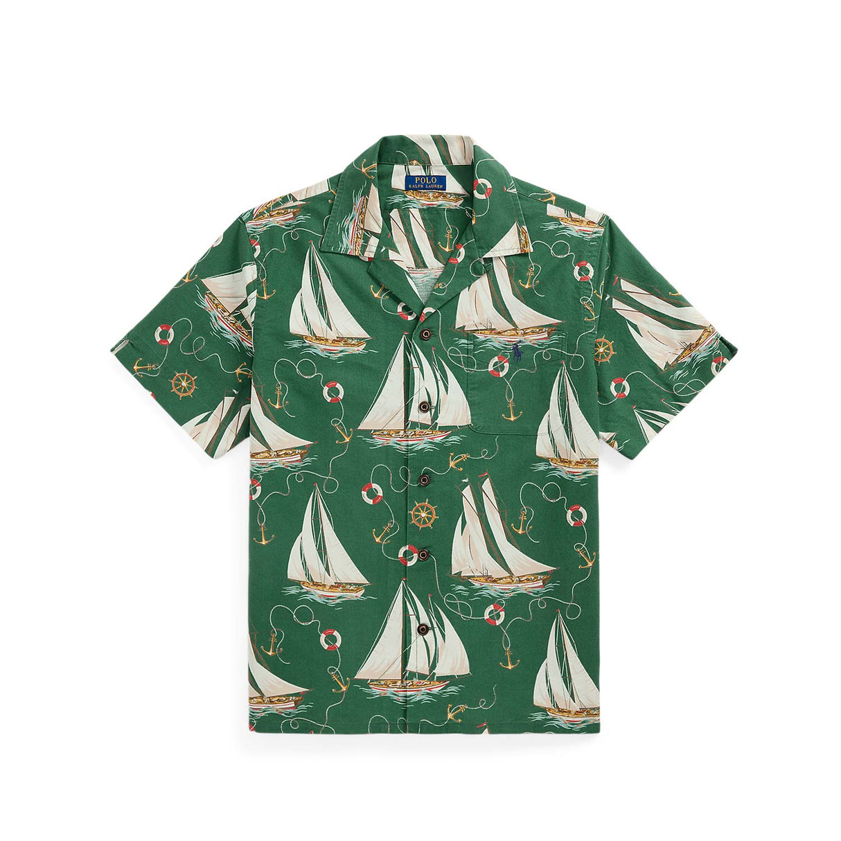 POLO Ralph Lauren CLASSIC FIT S/S SAILBOAT OXFORD SHIRT, Anchors