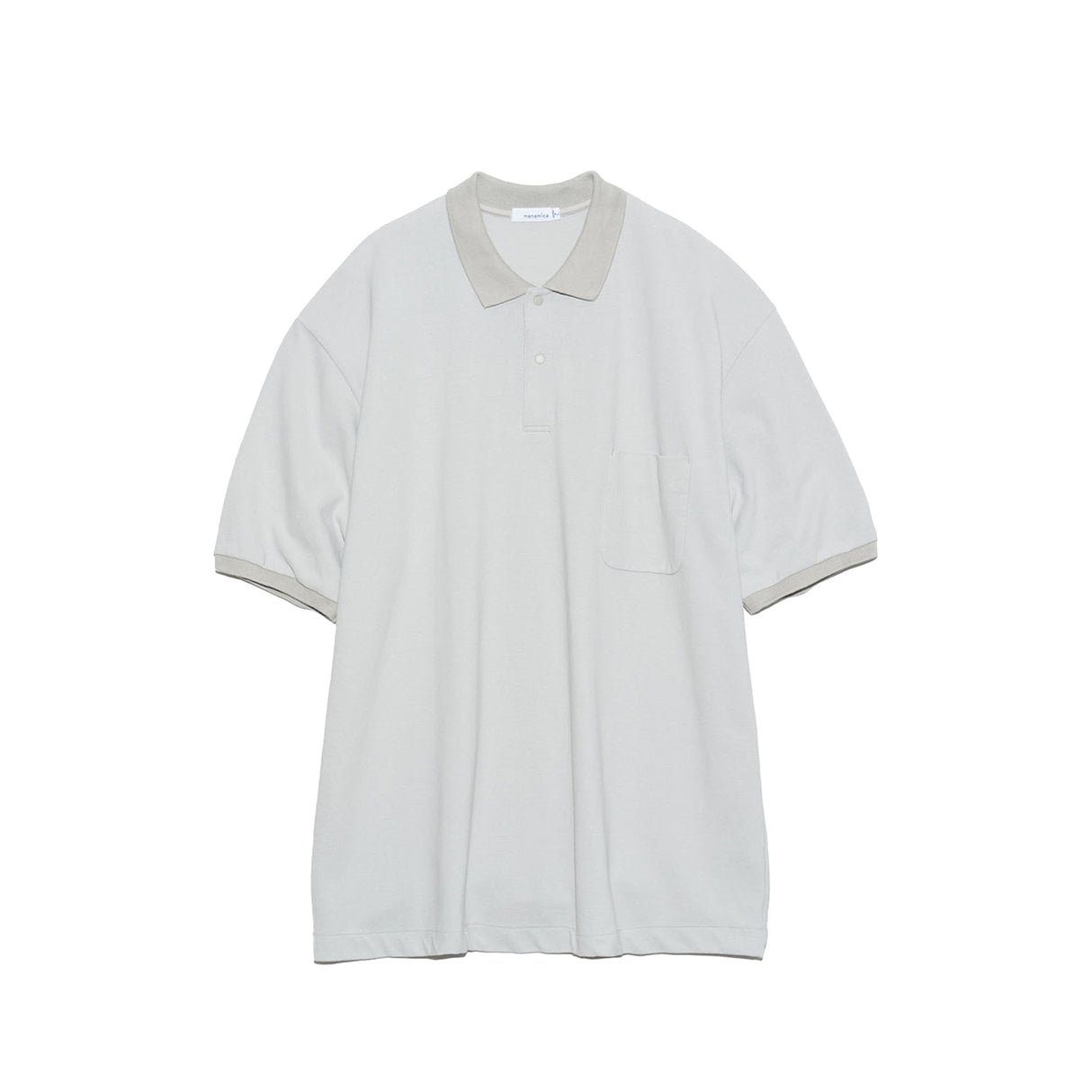 nanamica S/S POLO SHIRT, Light Grey - Image 1
