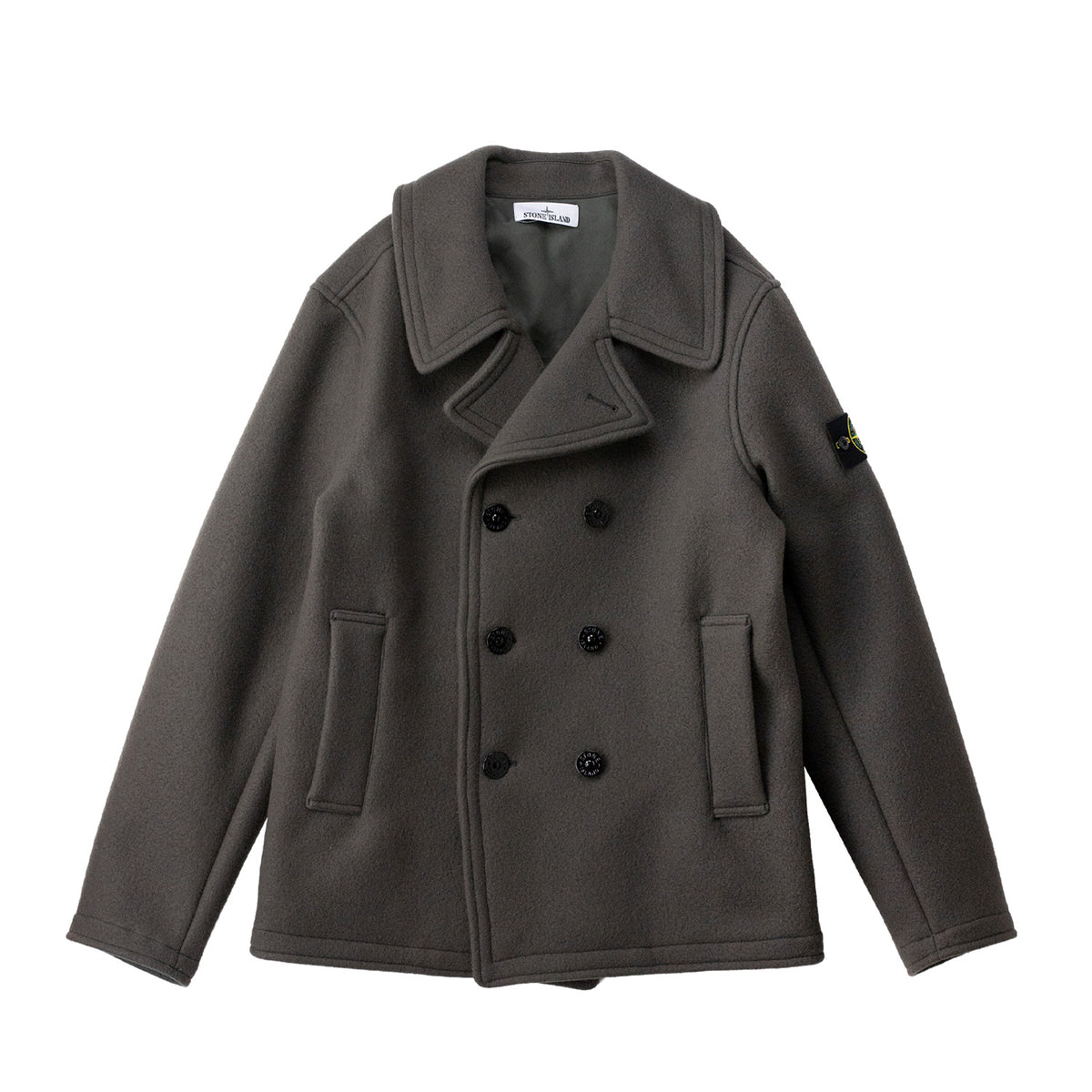 Stone Island 4100040 HEAVY MELTON JACKET, Lead Grey