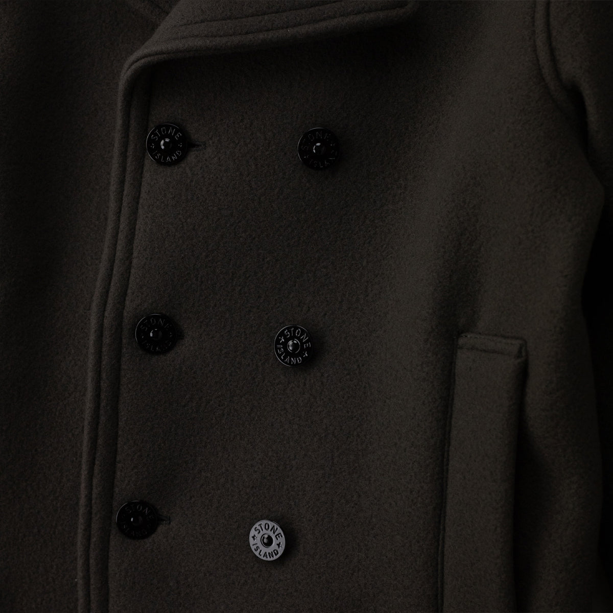 Stone Island 4100040 HEAVY MELTON JACKET, Lead Grey