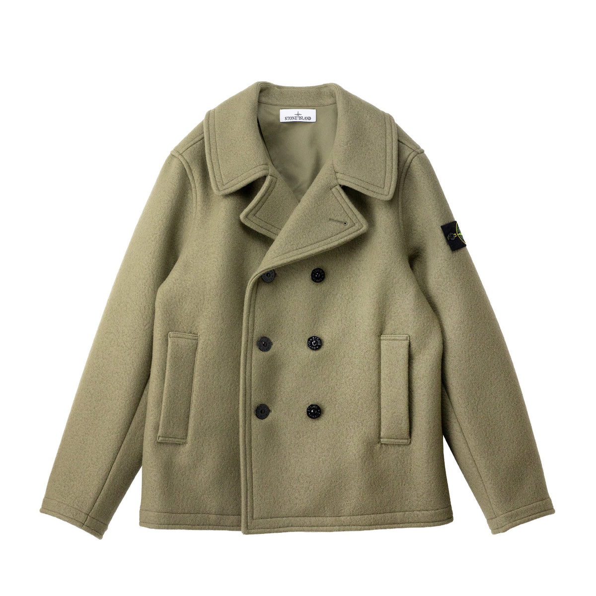 Stone Island 4100040 HEAVY MELTON JACKET, Military Green