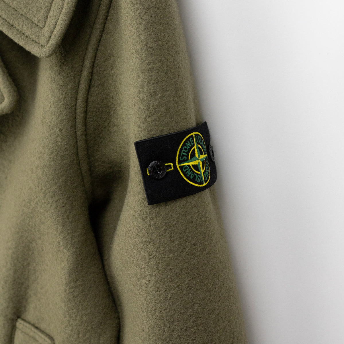 Stone Island 4100040 HEAVY MELTON JACKET, Military Green