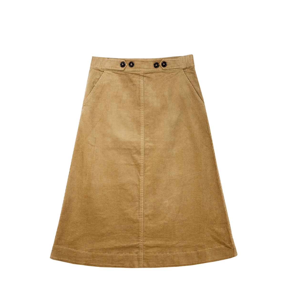 Sea NY GARRETT CORDUROY MIDI SKIRT, Khaki