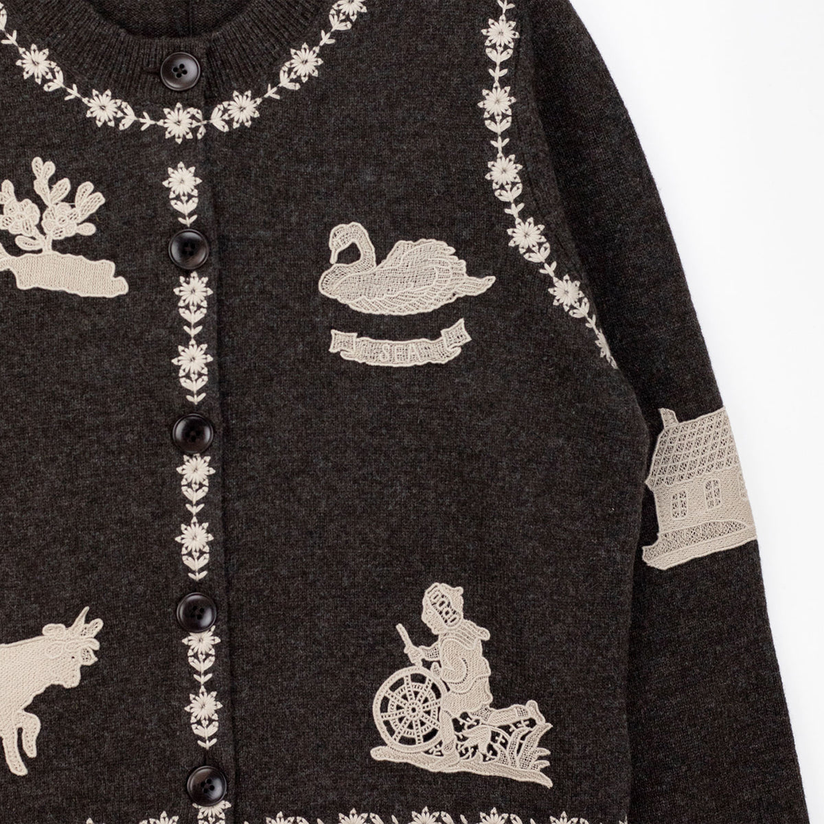 Sea NY MARGEURITE CARDIGAN, Coffee