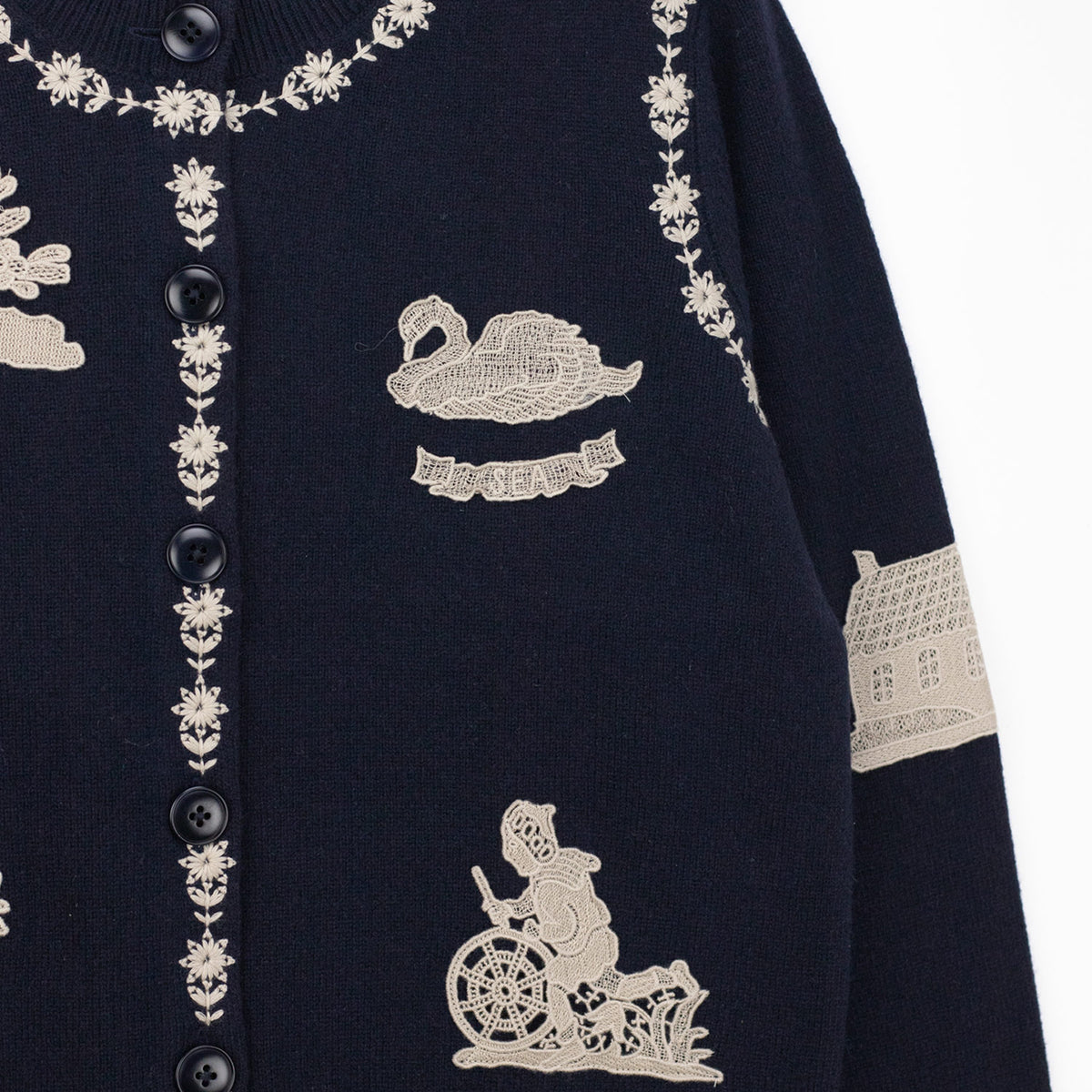 Sea NY MARGEURITE CARDIGAN, Navy