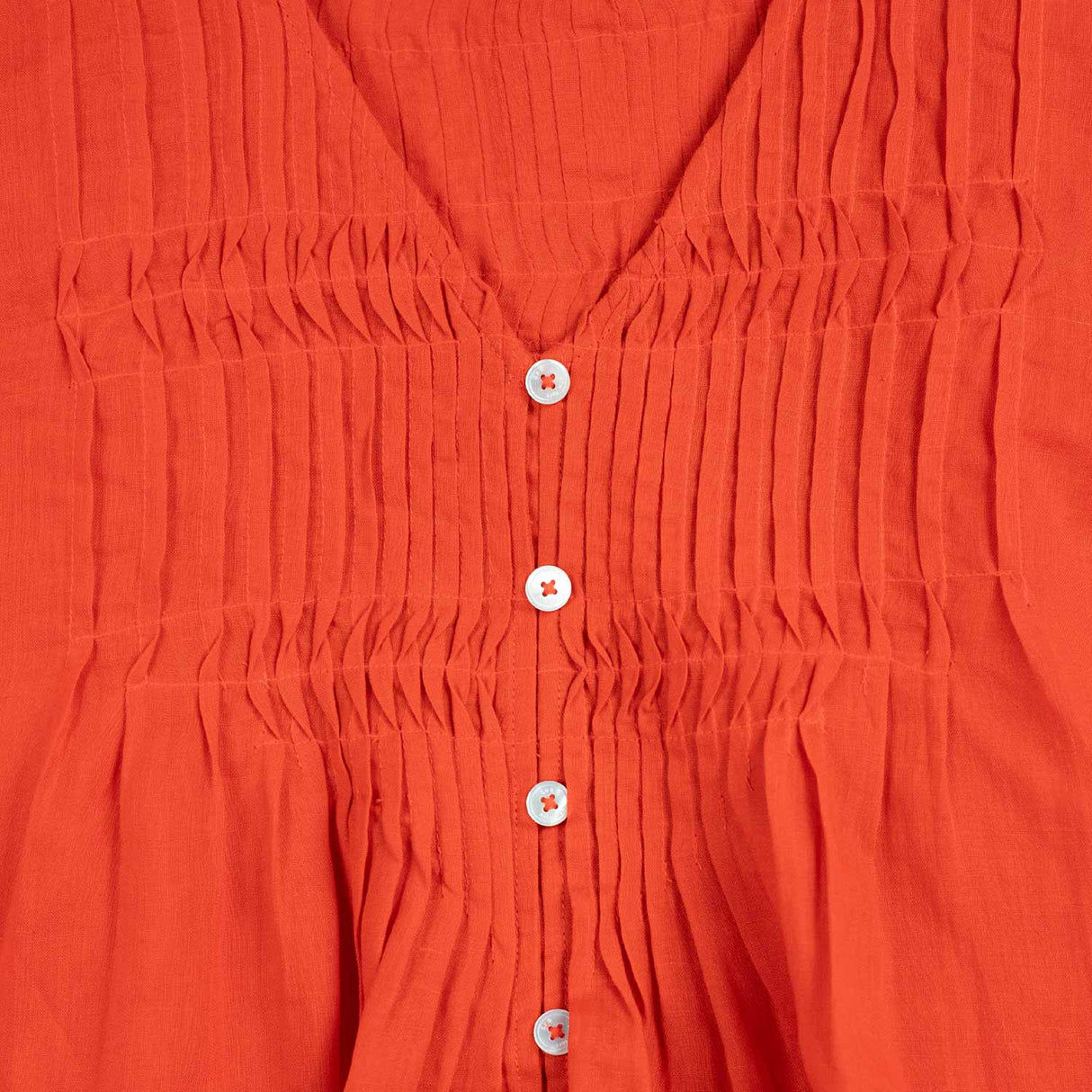 Sea NY ZORA SOLID S/S LV BUTTON DOWN TOP, Chili